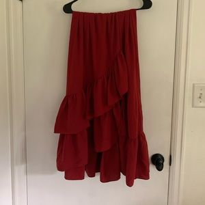 Rust maxi skirt